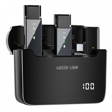 میکروفون یقه ای بی سیم گرین لاین مدل GN2IN1DDMTCBK 2in1 رابط Type-C